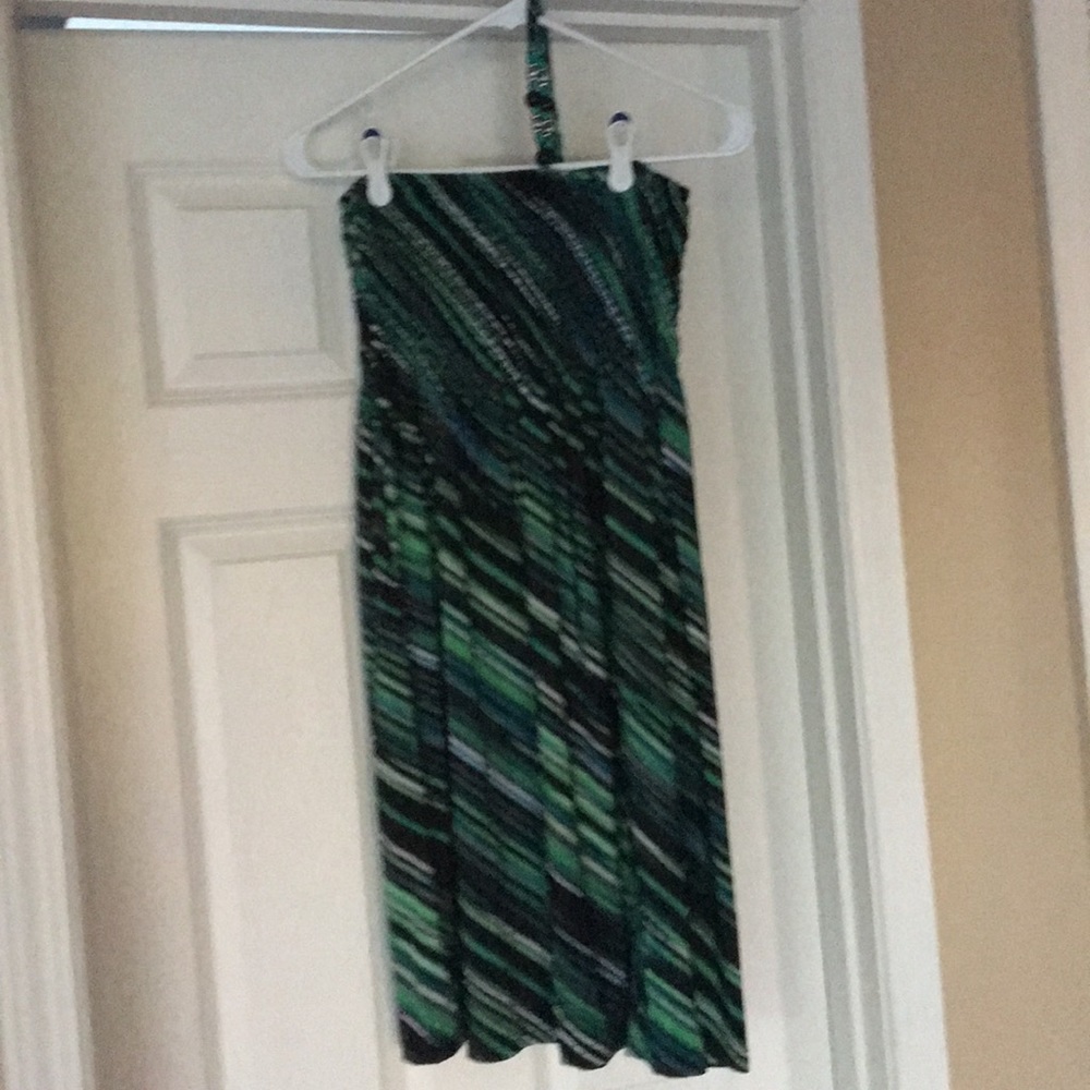 Dress/cover up-XL with beaded halter tie.